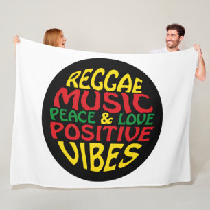 Couverture Polaire Design de reggae avec des paroles et des citations