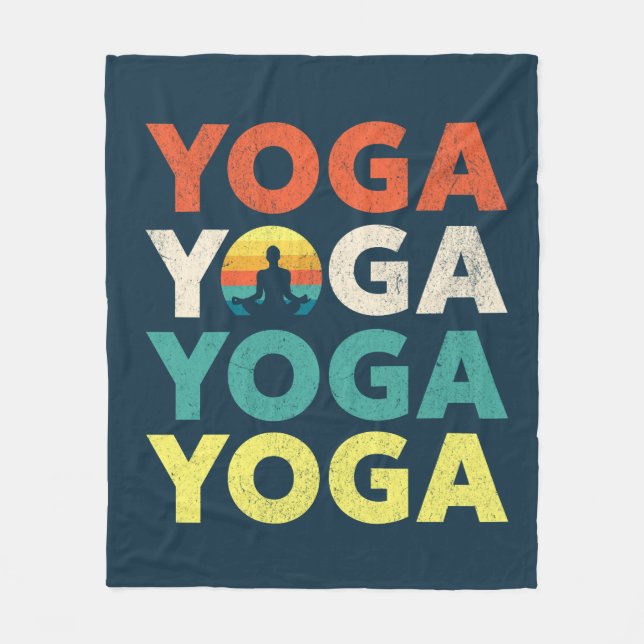 Couverture Polaire Design de texte Yoga (Devant)
