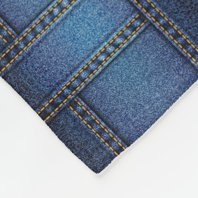 Couverture Polaire Design Denim (Coin)