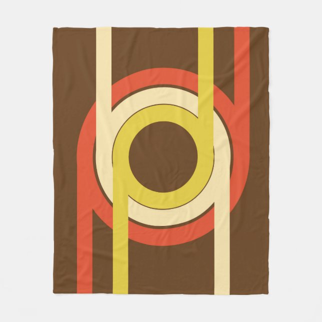 Couverture Polaire Design d'inspiration Retro Golden Ratio. (Devant)
