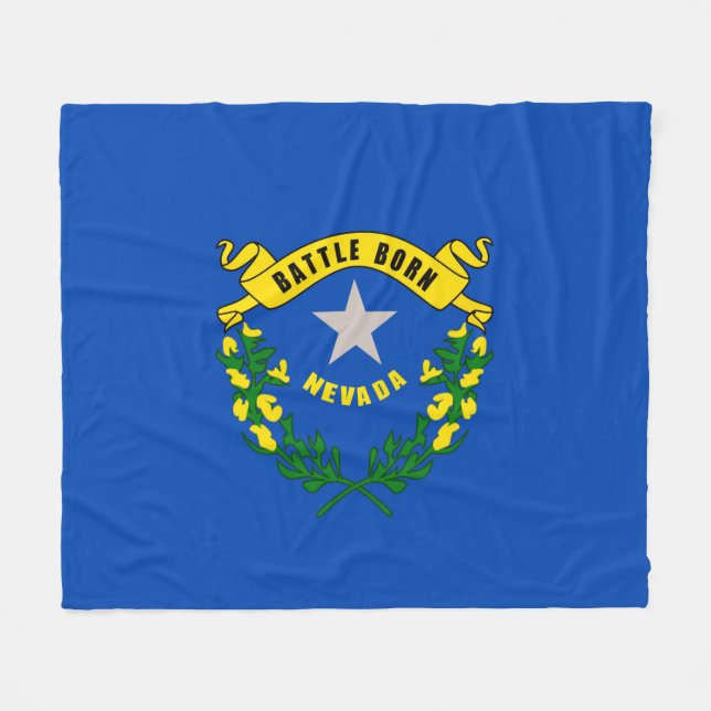 Couverture Polaire Design du drapeau d'état du Nevada (Devant (Horizontal))
