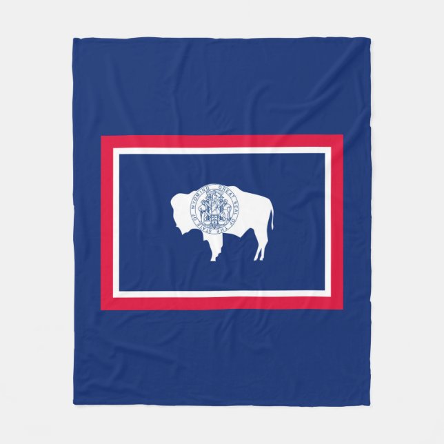 Couverture Polaire Design du drapeau d'état du Wyoming (Devant)