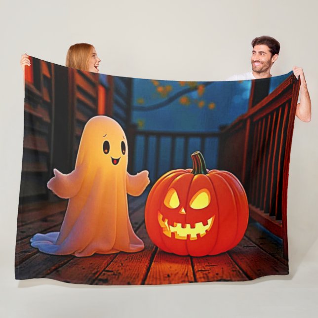 Couverture Polaire Design éffrayant d'Halloween brillant (En situation)
