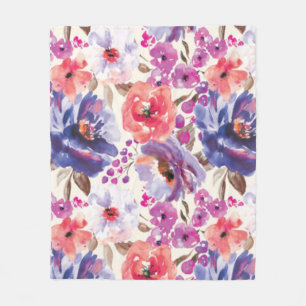 Couverture Polaire Design floral BoHo-Chic mignon