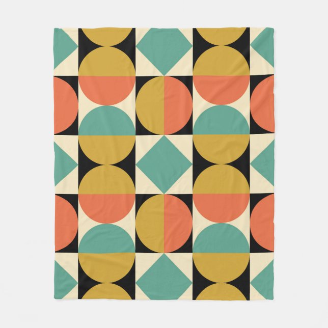 Couverture Polaire Design géométrique moderne du milieu du siècle (Devant)