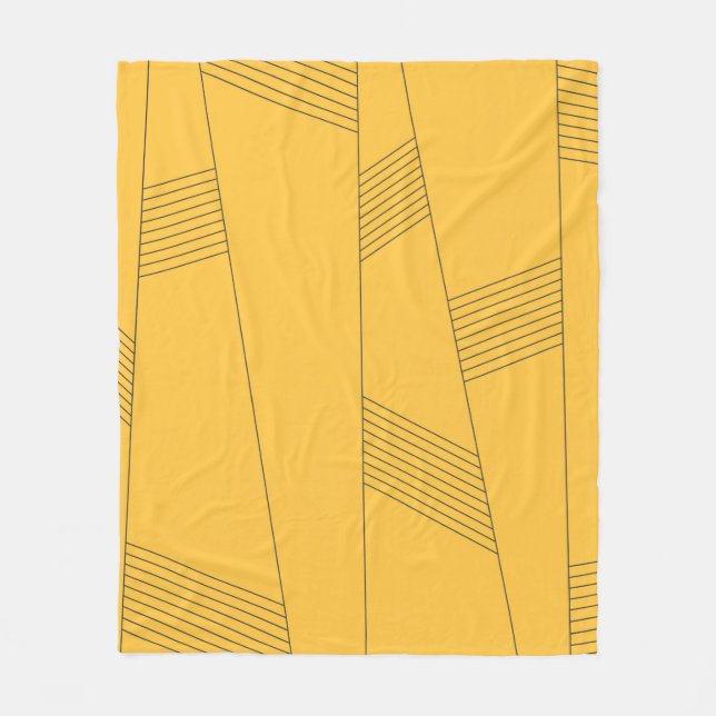 Couverture Polaire Design graphique abstrait simple, jaune et moderne (Devant)