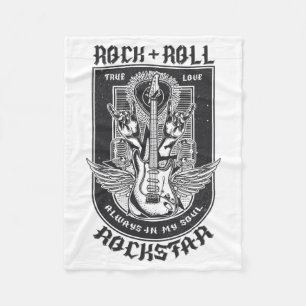 Couverture Polaire Design Guitar Rock