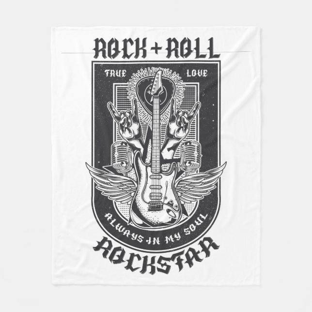 Couverture Polaire Design Guitar Rock (Devant)