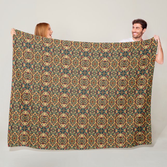 Couverture Polaire Design inspiré du Mexique Multicolore (En situation)