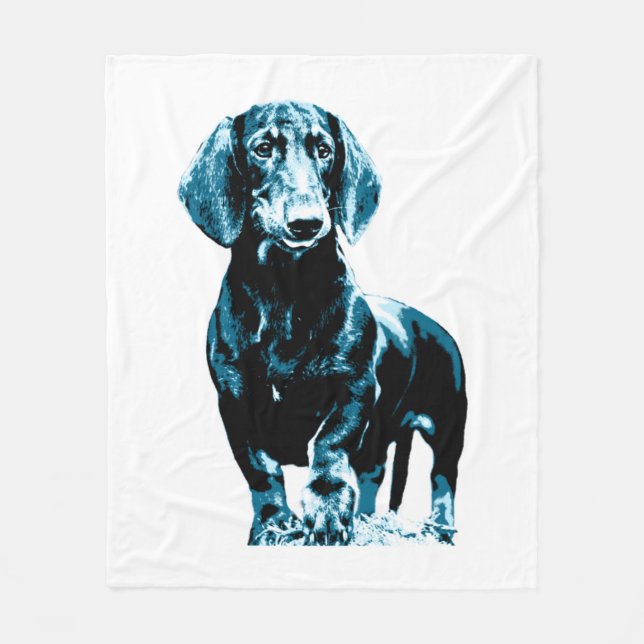 Couverture Polaire Design moderne dachshund (Devant)