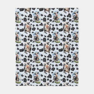 Couverture Polaire Design Motif animal de vache