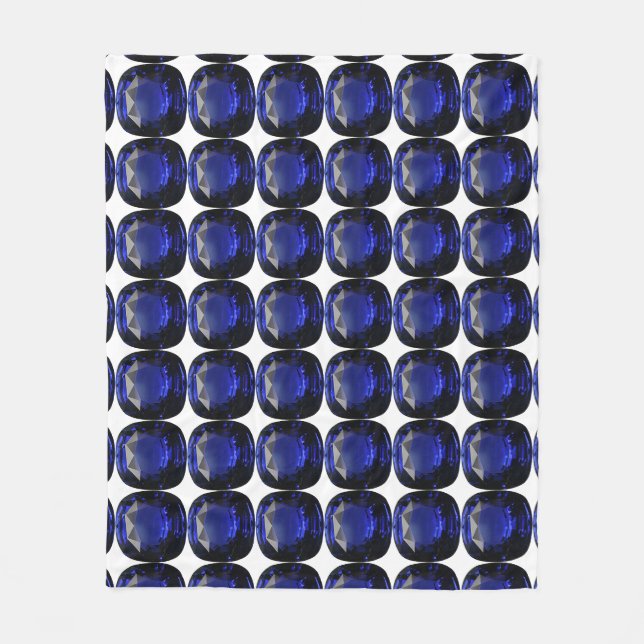 Couverture Polaire Design Motif Blue Sapphire (Devant)