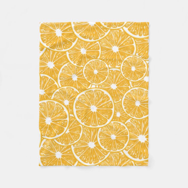 Couverture Polaire Design motif en tranches orange (Devant)