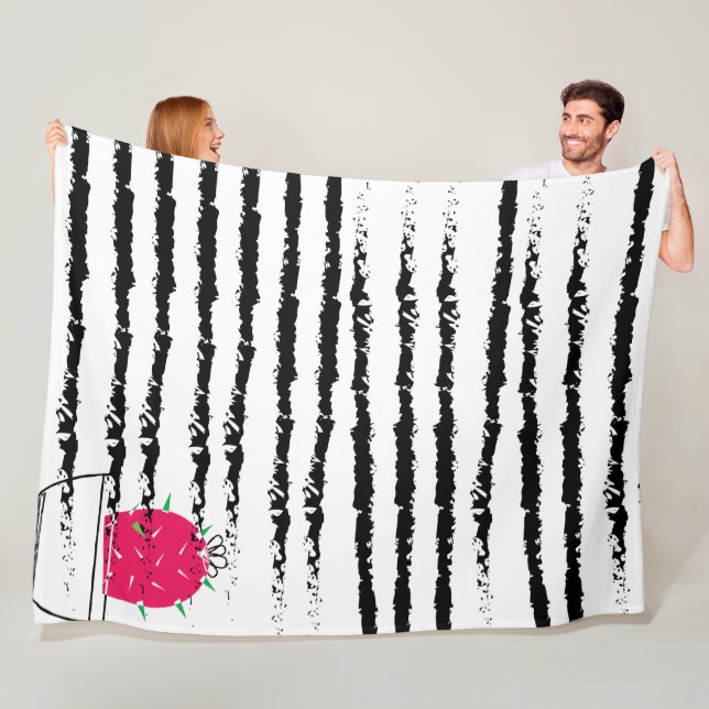 Couverture Polaire Design motif rose Cactus (En situation)