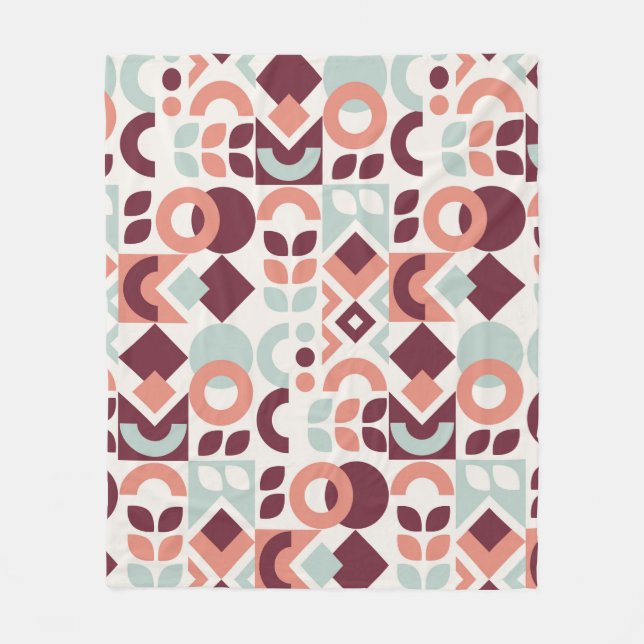 Couverture Polaire Design motif scandinave. Retro moderne simple b (Devant)
