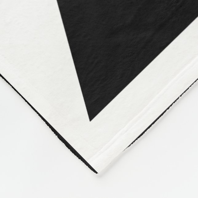 Couverture Polaire Design Motif Triangles noir&blanc (Coin)