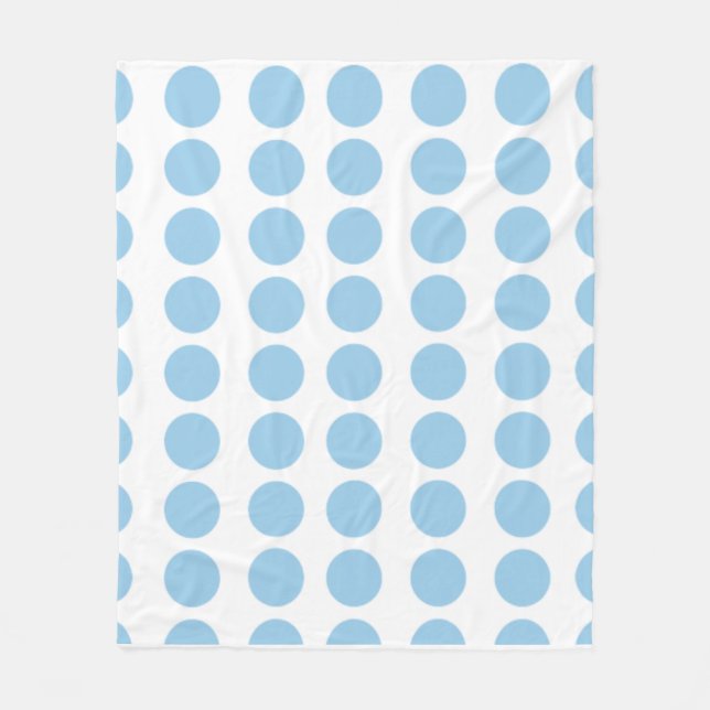 Couverture Polaire Design Pois bleu (Devant)