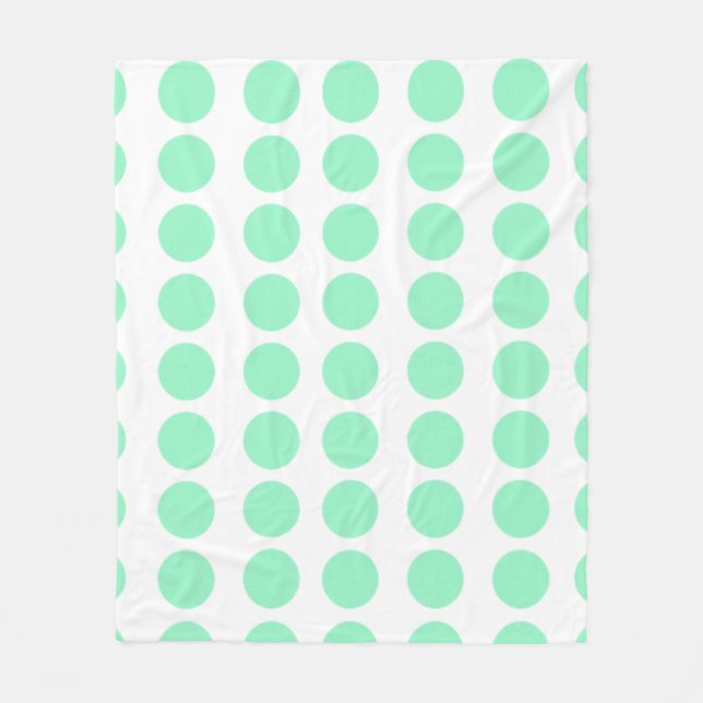 Couverture Polaire Design Pois vert (Devant)