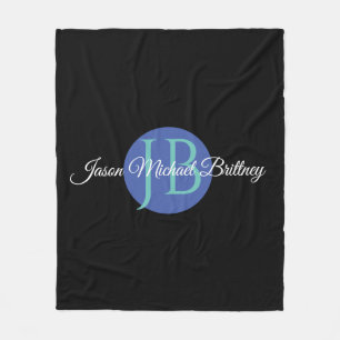 Couverture Polaire Design tendance Personnaliser le nom et le monogra