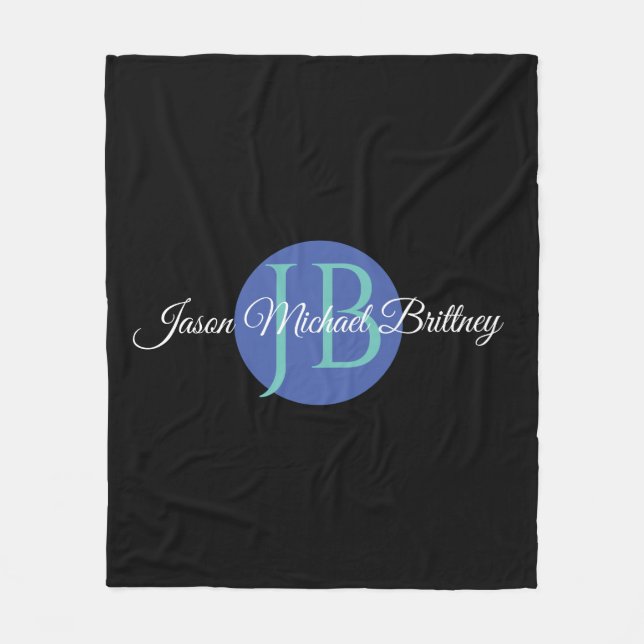 Couverture Polaire Design tendance Personnaliser le nom et le monogra (Devant)