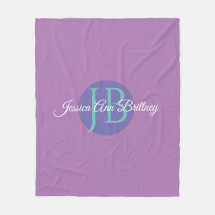 Couverture Polaire Design tendance Personnaliser le nom et le monogra