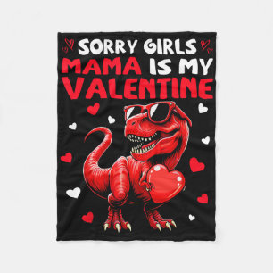 Couverture Polaire Désolé les filles maman est ma Saint-Valentin Dino