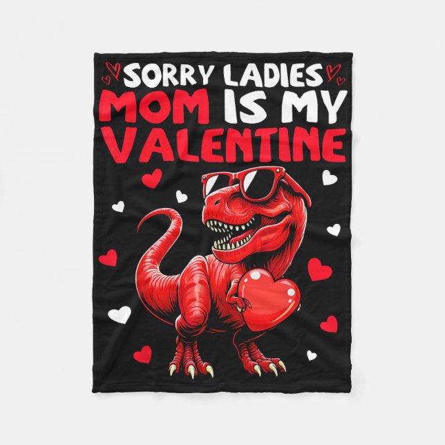 Couverture Polaire Désolé Mesdames Maman Est Ma Saint-Valentin Dinosa (Devant)