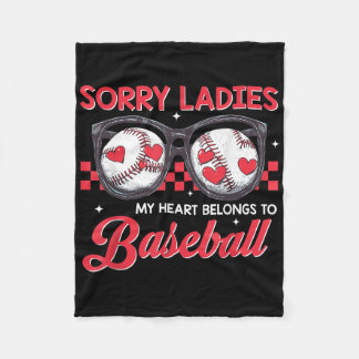 Couverture Polaire Désolé Mesdames Mon Coeur Appartient À Baseball Bo
