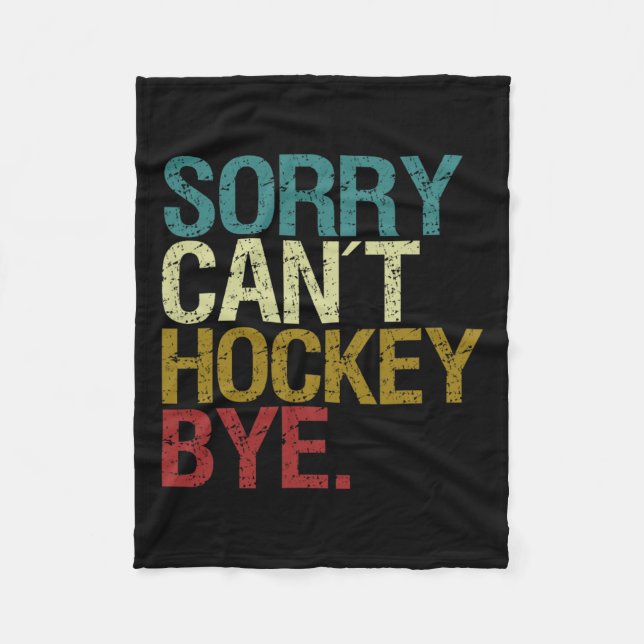 Couverture Polaire Désolé ne peut pas hockey (Devant)
