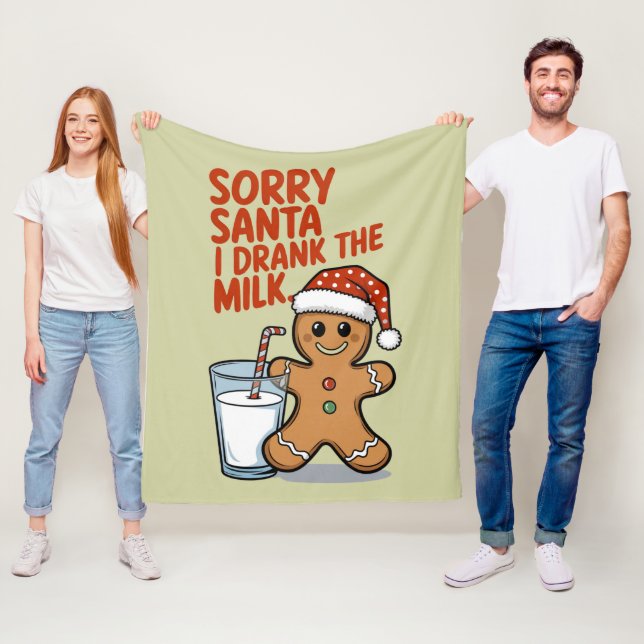 Couverture Polaire Désolé Père Noël J'Ai bu Le Lait Baby Costume de N (En situation)