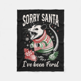 Couverture Polaire Désolé Père Noël J'Ai Été Feral Funny Feral Opossu