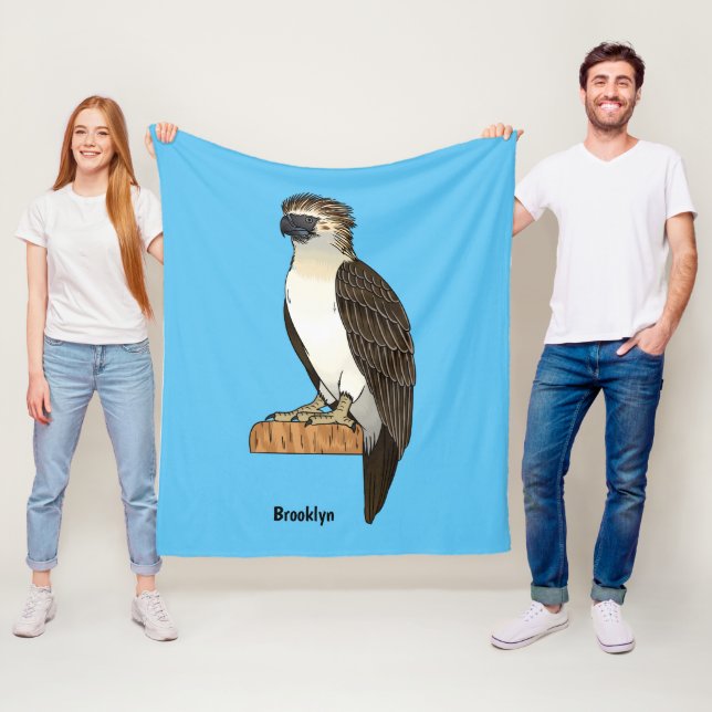 Couverture Polaire dessin animé d'aigle des Philippines (En situation)