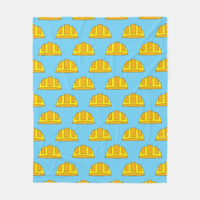Couverture Polaire Dessin animé de casque jaune (Devant)