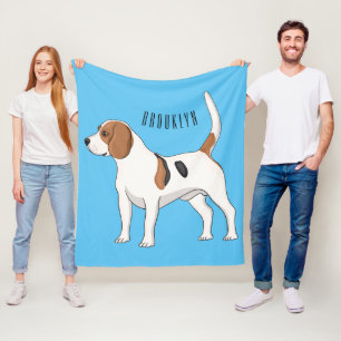 Couverture Polaire dessin animé de chien beagle