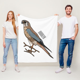 Couverture Polaire dessin animé d'oiseau-kestrel américain