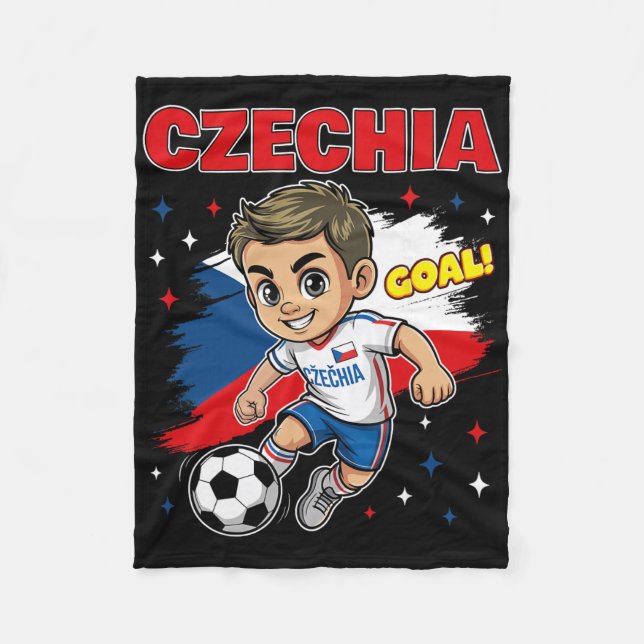 Couverture Polaire Dessin Animé Enfant Tchèque Drapeau République Tch (Devant)