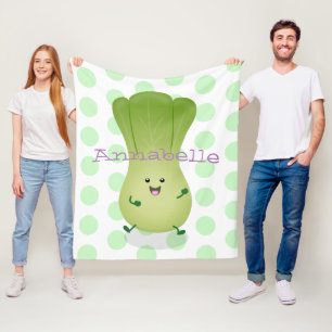 Couverture Polaire dessin animé mignon de bok choy