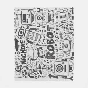 Couverture Polaire Dessin de l'illustrateur de robots à doodles