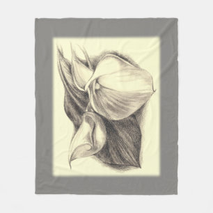 Couverture Polaire Dessin de zantedeschias
