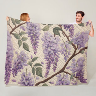 Couverture Polaire Dessin dur Pastel Purple Wisteria