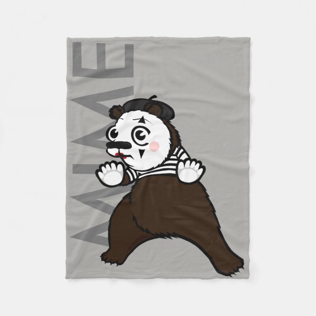 COUVERTURE POLAIRE DESSIN GRIZZLY PORTER MIME FLEECE BLANKET (Devant)