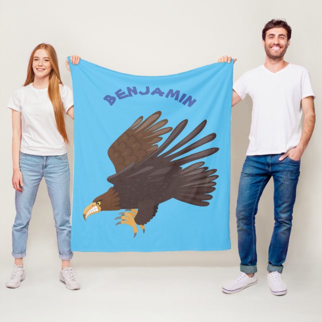 Couverture Polaire dessin humoristique d'aigle royal (En situation)