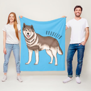 Couverture Polaire dessin humoristique sibérien husky