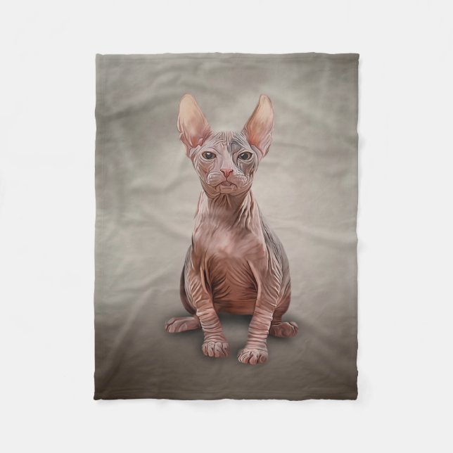 Couverture Polaire Dessin Sphynx kitten (Devant)