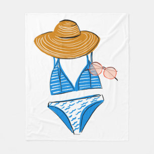 Couverture Polaire Détendez-vous au soleil - maillot de bain bleu 2