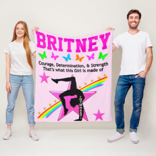 COUVERTURE POLAIRE DÉTERMINÉ GYMNAST PERSONNALISÉ FLEECE BLANKET