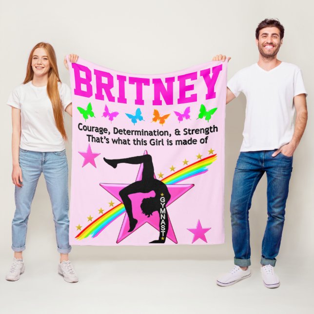 COUVERTURE POLAIRE DÉTERMINÉ GYMNAST PERSONNALISÉ FLEECE BLANKET (En situation)