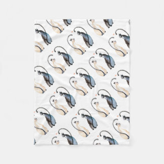 Couverture Polaire Deux chats amoureux