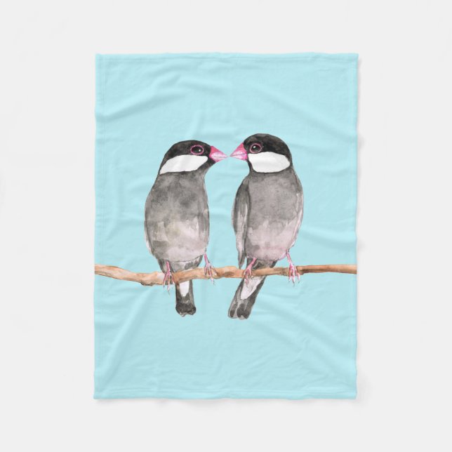 Couverture Polaire Deux moineaux java baisants (Devant)