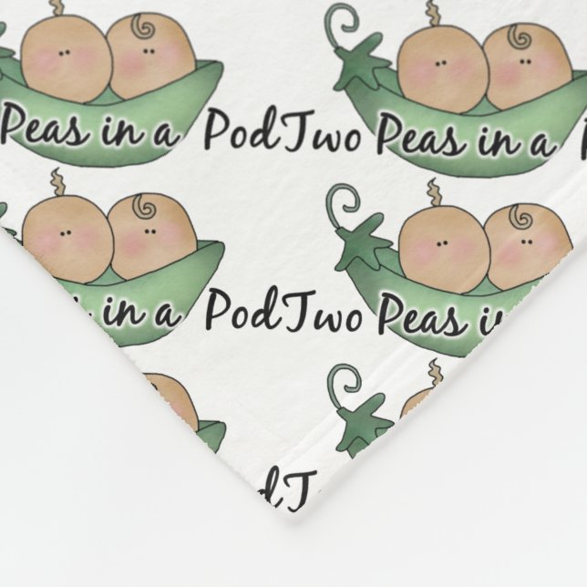 Couverture Polaire Deux petits pois dans une serviette jumelée (Coin)